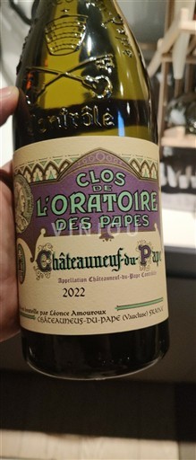 Vallée du Rhône Châteauneuf-du-pape Clos de l'Oratoire des Papes 2022