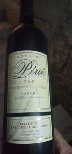 Vin Rouge sec Domaine Périé 2000 France Sud-Ouest Cahors AOC