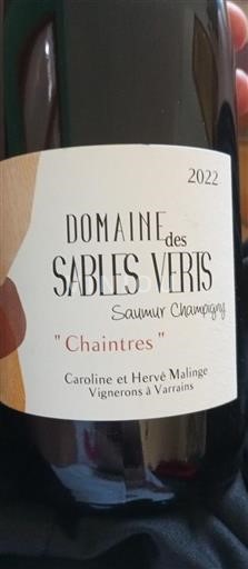 Valle del Loira Saumur-Champigny Domaine Des Sables Verts Chaintrés 2022