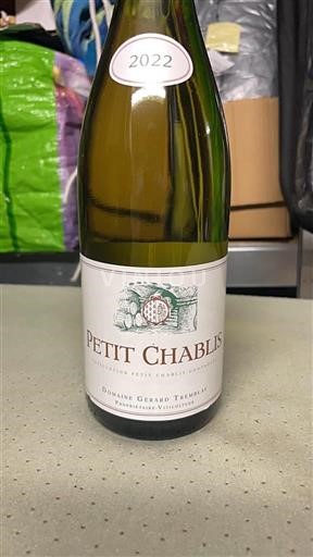 Burgundy Petit Chablis Domaine Gérard Tremblay 2022