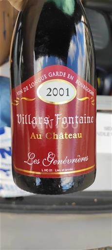 Bourgogne Villars-Fontaine Les Genévrières 2001