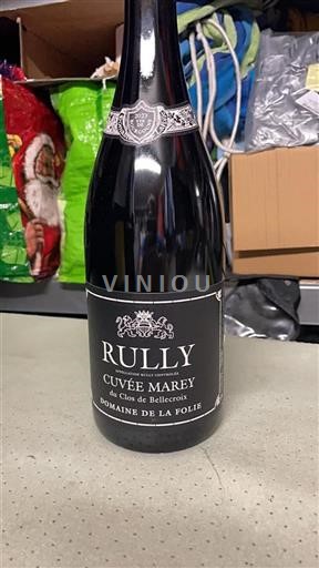 Vin Rouge sec Cuvée Marey Domaine La Folie 2023 France Bourgogne Rully AOC