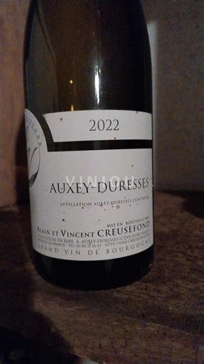 Burgundy Auxey-Duresses Premier Cru Alain et Vincent Creusefond 2022