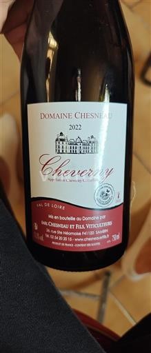 Vin Rouge sec Domaine Chesneau 2022 France Vallée de la Loire Cheverny AOC hve