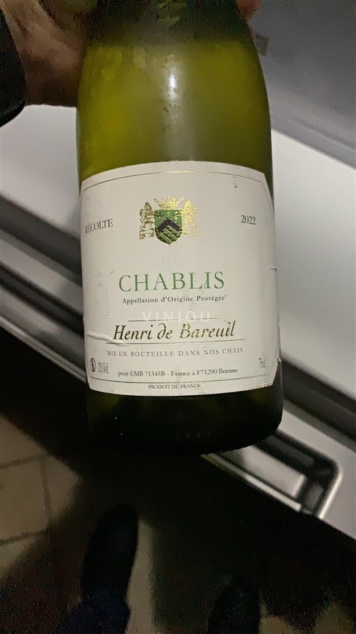 Burgundy Chablis Henri de Bareuil 2022