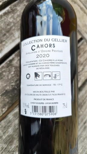 Sydväst Cahors Les Celliers de Haute Croix Collection du Cellier 2020