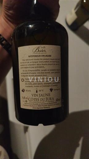 Jura Côtes-du-Jura Domaine Badoz Mystérieux Vin Jaune 2014