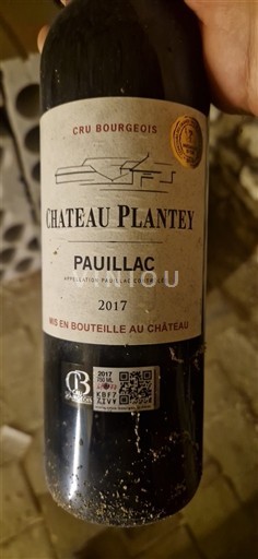Bordeaux Pauillac Cru Bourgeois Château Plantey 2017