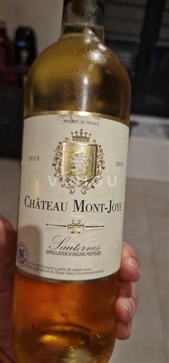 Vin Blanc liquoreux Château MONT-JOYE 2018 France Bordeaux Sauternes AOC hve