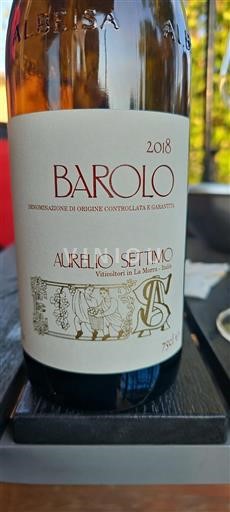 Vin Rouge sec Aurelio Settimo 2018 Italie Piémont Barolo DOC