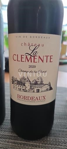 Bordeaux Château La Clémente Champ de la Croix 2020