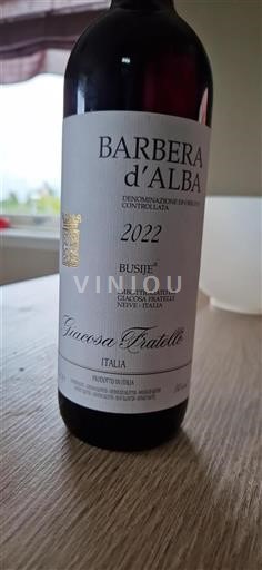 Piedmont Wines Barbera d'Alba Giacosa Fratelli Busije 2022