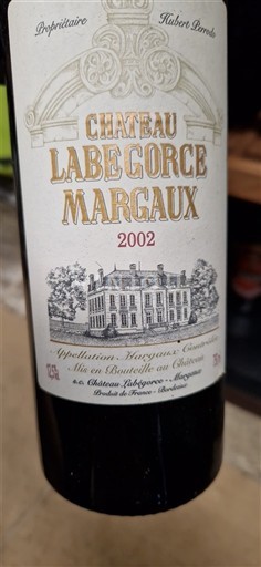 Bordeaux Margaux Chateau Labegorce 2002