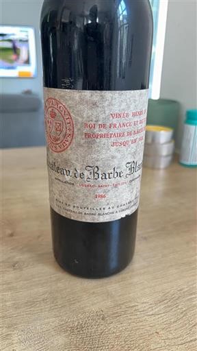 Bordeaux Lussac-Saint-Émilion Château Barbe Blanche 1986