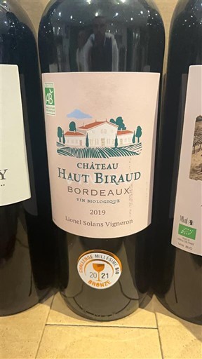 Bordeaux Château Haut Biraud 2019