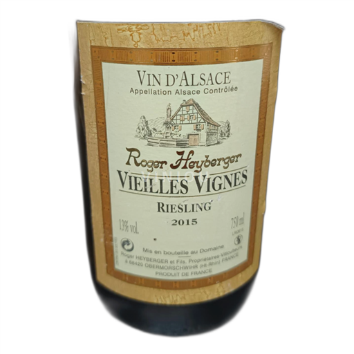 Alsacia No especificado Roger Heyberger Vieilles Vignes 2015