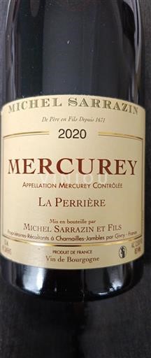 Bourgogne Mercurey Michel Sarrazin et Fils La Perrière 2020