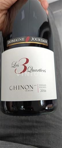 Loire Valley Chinon Domaine Jourdan Les 3 Quartiers 2016