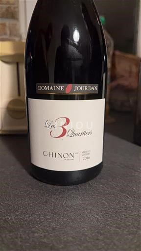 Loirevallei Chinon Domaine Jourdan Les 3 Quartiers 2016