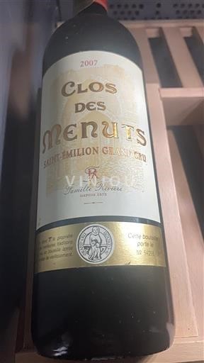 Bordeaux Saint-Émilion Grand Cru Grand Cru Clos des Menuts 2007