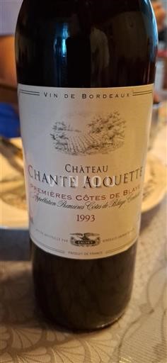 Bordeaux Unspecified Château Chante Alouette 1993