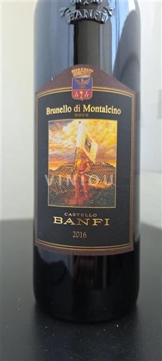 Tuscan Wines Brunello di Montalcino Castello Banfi 2016