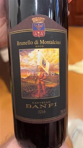 Toscana Brunello di Montalcino Castello Banfi 2016
