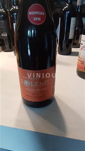 Beaujolais Domaine Solémy Vieilles Vignes 2016