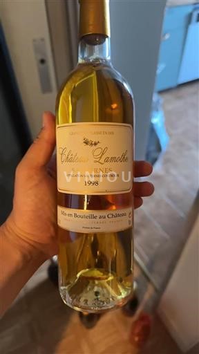 Bordeaux Sauternes Grand Cru Lamothe 1998