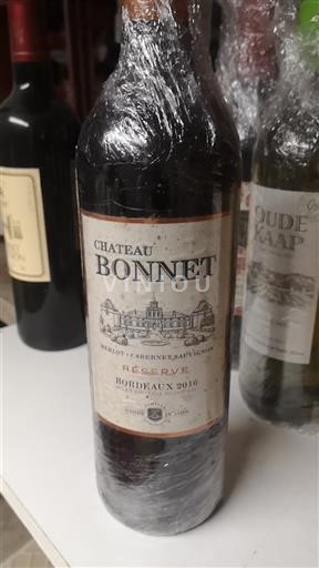 Vin Rouge sec Réserve Château Bonnet 2016 France Bordeaux AOC