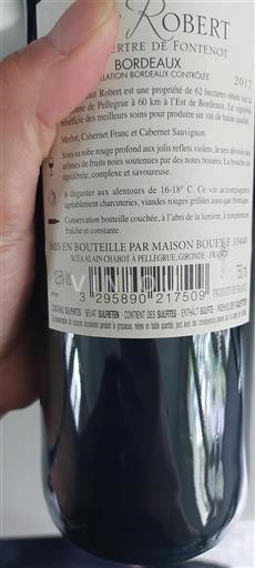 Burdeos Bordeaux Haut Robert 2017