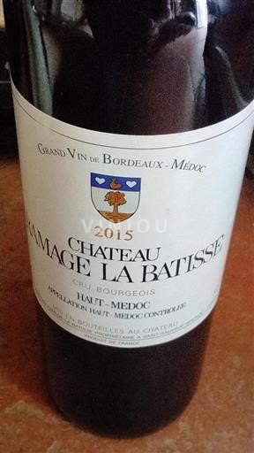 Bordeaux Haut-Médoc Cru Bourgeois Château Ramage La Bâtisse 2015