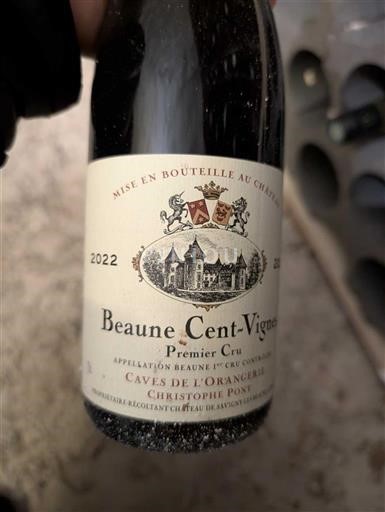 Бургундія Бон Premier Cru Caves de l'Orangerie Beaune Cent-Vignes 2022