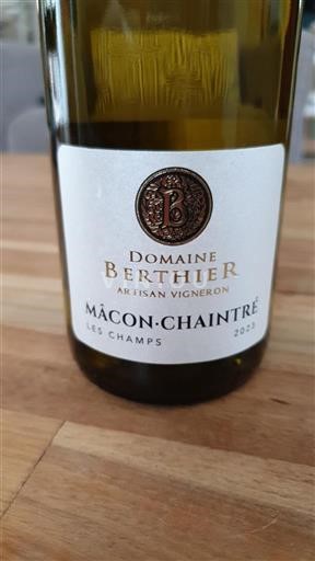 Vin Blanc sec Les Champs Domaine Berthier 2023 France Bourgogne Mâcon et mâcon-villages AOC