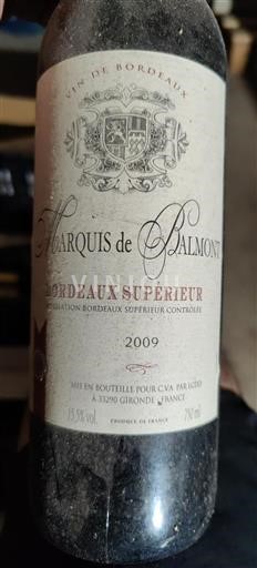 Bordeaux Bordeaux supérieur Marquis de Belmont 2009