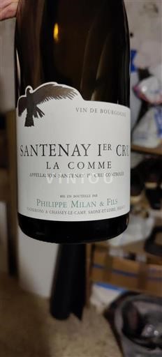 Vin Rouge sec La Comme Domaine Philippe Milan & Fils 2023 France Bourgogne AOC Premier Cru