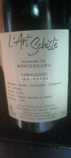 Languedoque Languedoc Domaine Montesquieu L'Art Schiste 2021