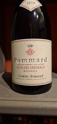 Burgundi Pommard Premier Cru Comte Armand Clos des Epeneaux 2018