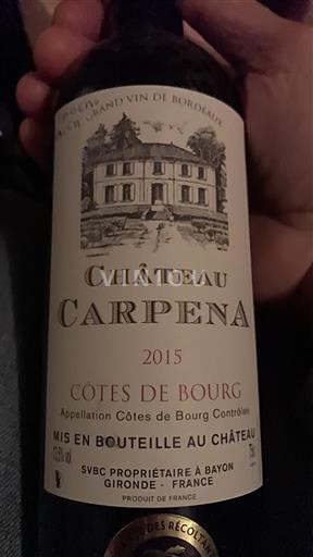 Bordeaux Côtes-de-bourg Château Carpena 2015
