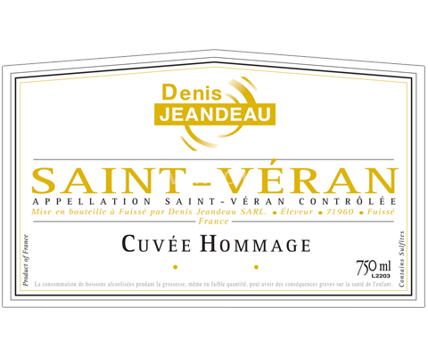 Burgundija Сен-Веран Domaine Denis Jeandeau Hommage 2022