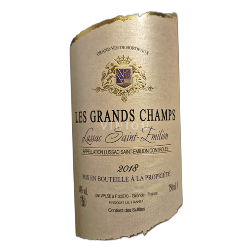 Bordeaux Lussac-saint-émilion Les Grands Champs 2018