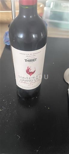 Bordeaux Saint-Émilion Grand Cru Grand Cru Maison Thiriet 2019