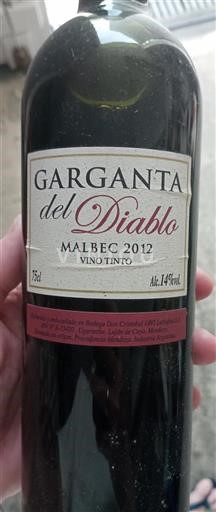 Mendoza Non specificato Bodega Don Cristobal Garganta del Diablo 2012