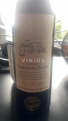 Vin Rouge sec Château Tour Saint-Pierre 2021 France Bordeaux Saint-Émilion Grand Cru AOC Grand Cru