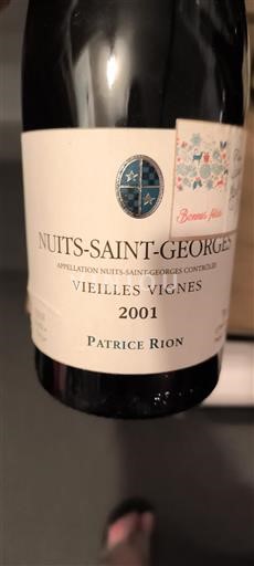 Burgundsko Nuits-saint-georges Patrice Rion Vieilles Vignes 2001