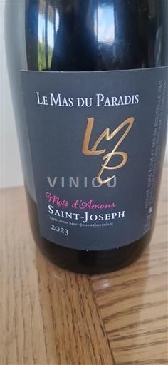 Thung lũng Rhône Saint-Joseph Le Mas du Paradis Mots d'Amour 2023