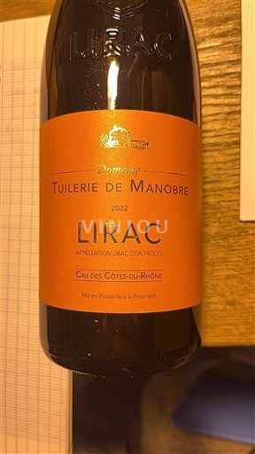 Rhônen laakso Lirac Domaine Tuilerie de Manobre 2022