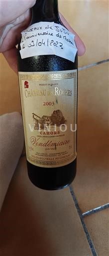 Sudoeste Cahors Château Des Roches Vendémiaire 2003
