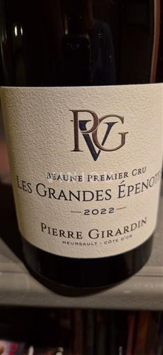 Borgogna Beaune Premier Cru Pierre Girardin Les Grandes Épenotes 2022