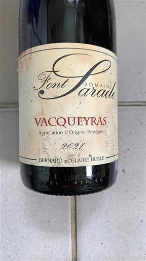 Valle del Ródano Vacqueyras Domaine Font Sarade 2021